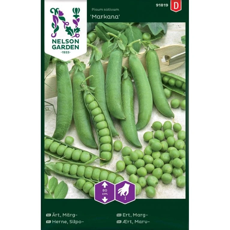 Marvært 'Markana' Pisum Sativum 'Markana' Pose Med Frø Eller Løg, 25 3 Marvært 'Markana' Pisum Sativum 'Markana' Pose Med Frø Eller Løg, 25