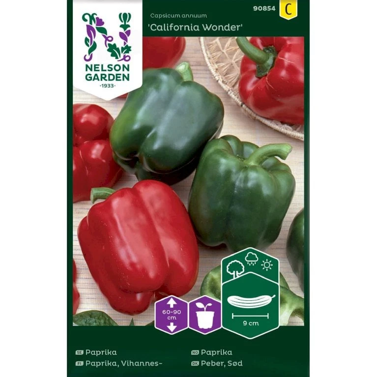 Sød Peber 'California Wonder' Capsicum Annuum 'California Wonder' 3 Sød Peber 'California Wonder' Capsicum Annuum 'California Wonder'