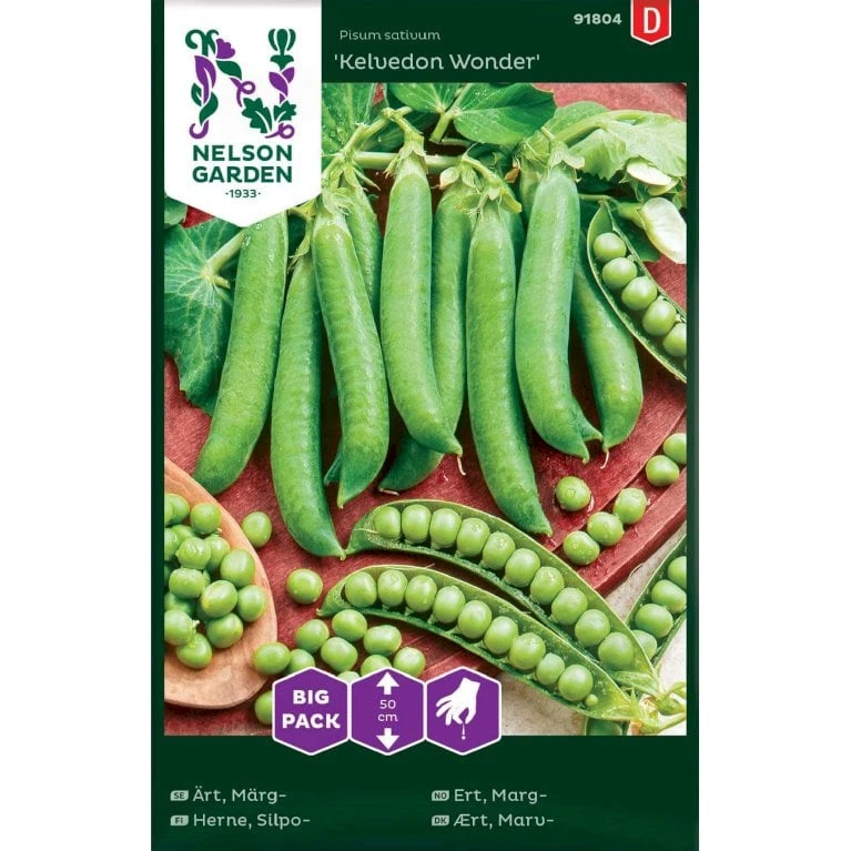 Lav Marvært 'Kelvedon Wonder' Big Pack Pisum Sativum 'Kelvedon Wonder' 3 Lav Marvært 'Kelvedon Wonder' Big Pack Pisum Sativum 'Kelvedon Wonder'