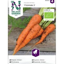 Vintergulerod 'Flakkée 2' Øko Daucus Carota L 'Flakkée 2' Frøpose, Antal Pr. Pakke, Ca. 75 Stk.